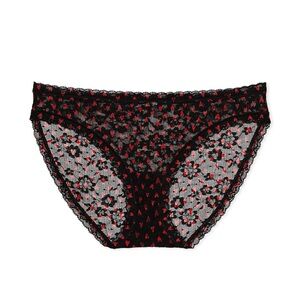 NWT Victoria’s Secret Lace Bikini Panty, Lace in Print, Sz M